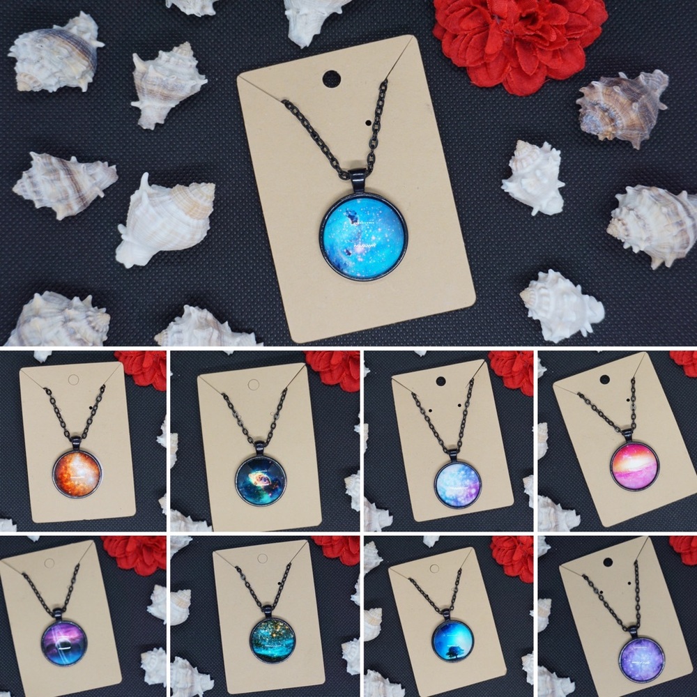 Galaxy -  Handmade 1inch Cabochon Pendant Necklace